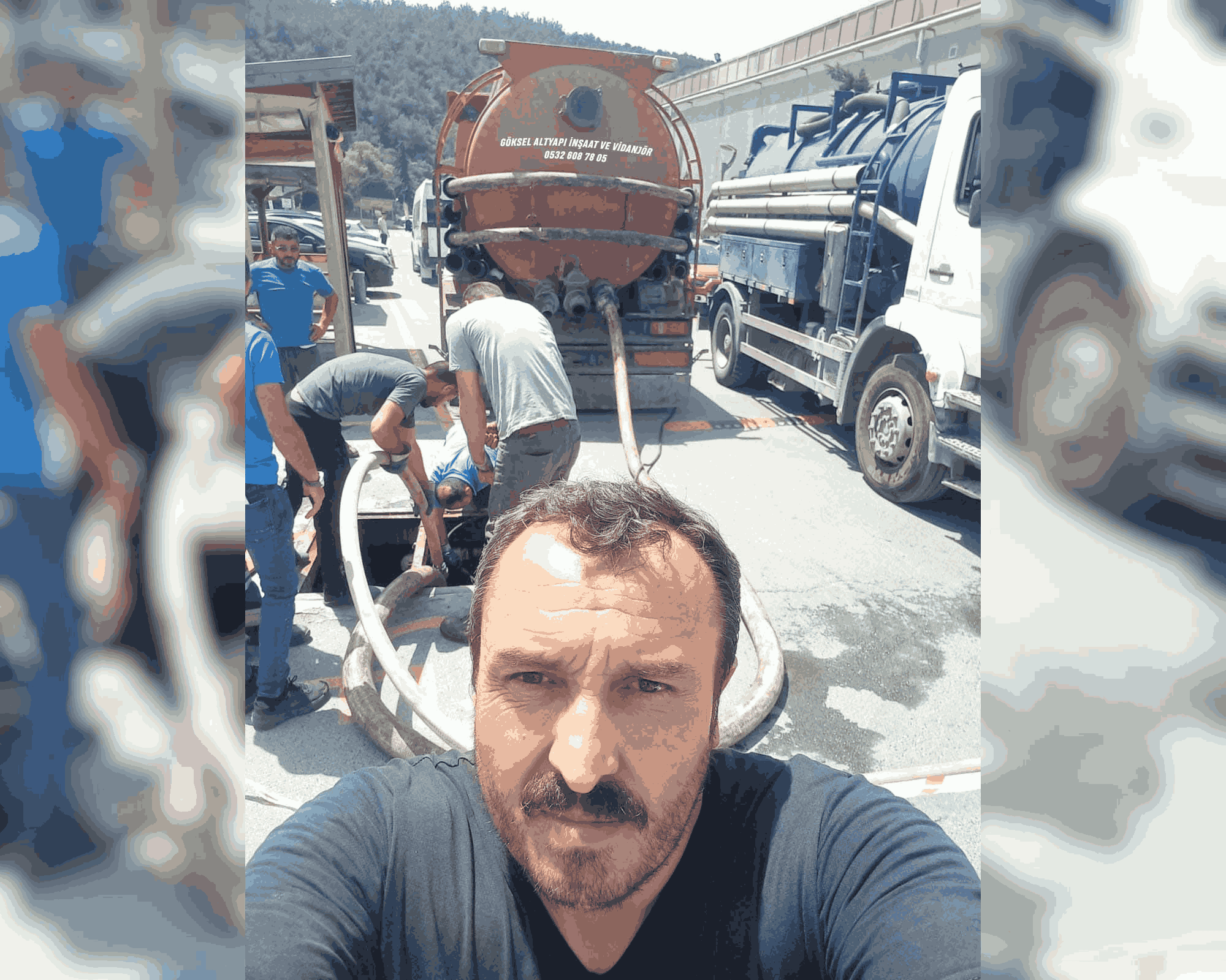 Profesyonel kanalizasyon hattı temizleme ve vidanjör operasyonu